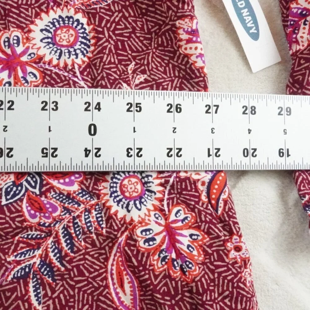 Old Navy Midi Dress Womens 2Xl Floral Print V-Neck Multi Color Long Sleeve - Picture 8 of 13